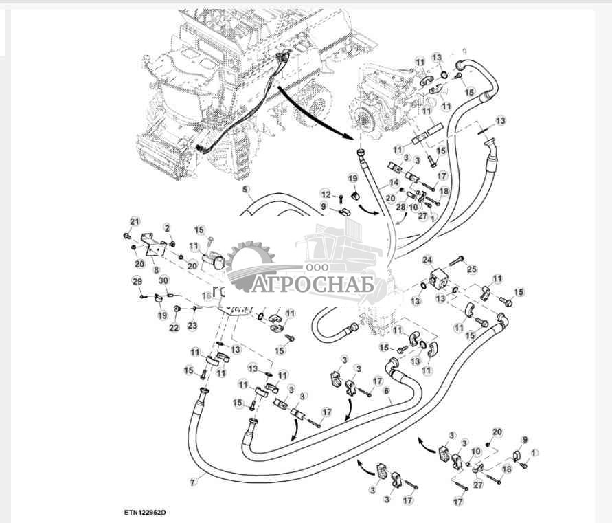 Шланги гидростатического привода, 4WD 